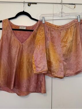 Vintage Victoria’s Secret Pink & Gold Satin Pajama Set